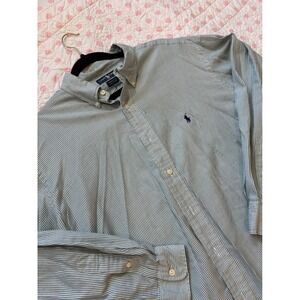 Ralph Lauren Yarmouth Mens Striped Button Down Long Sleeve Shirt size 17 32/33